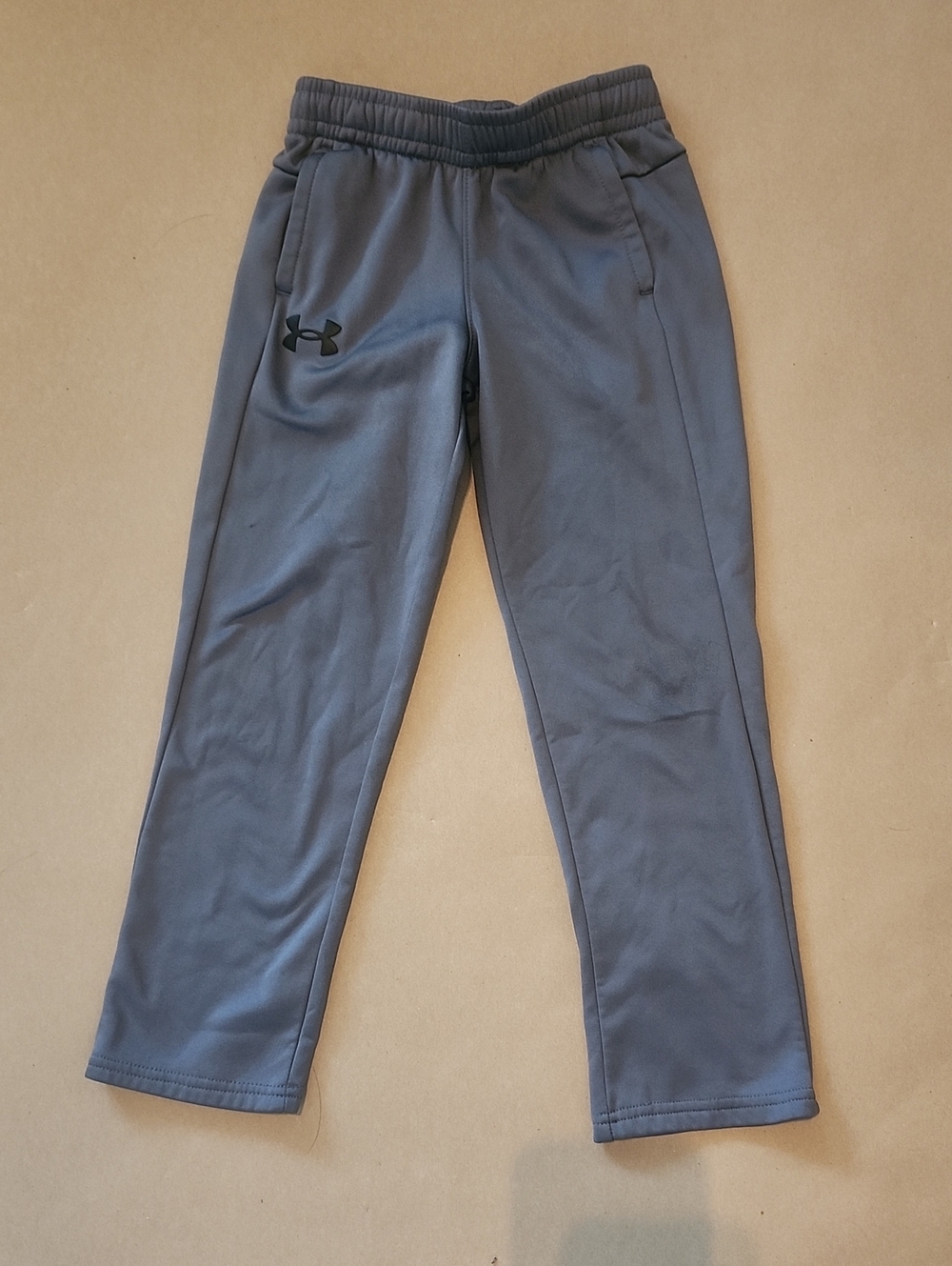 Under Armour Boys Youth Small Charcoal Gray Athletic Joggers